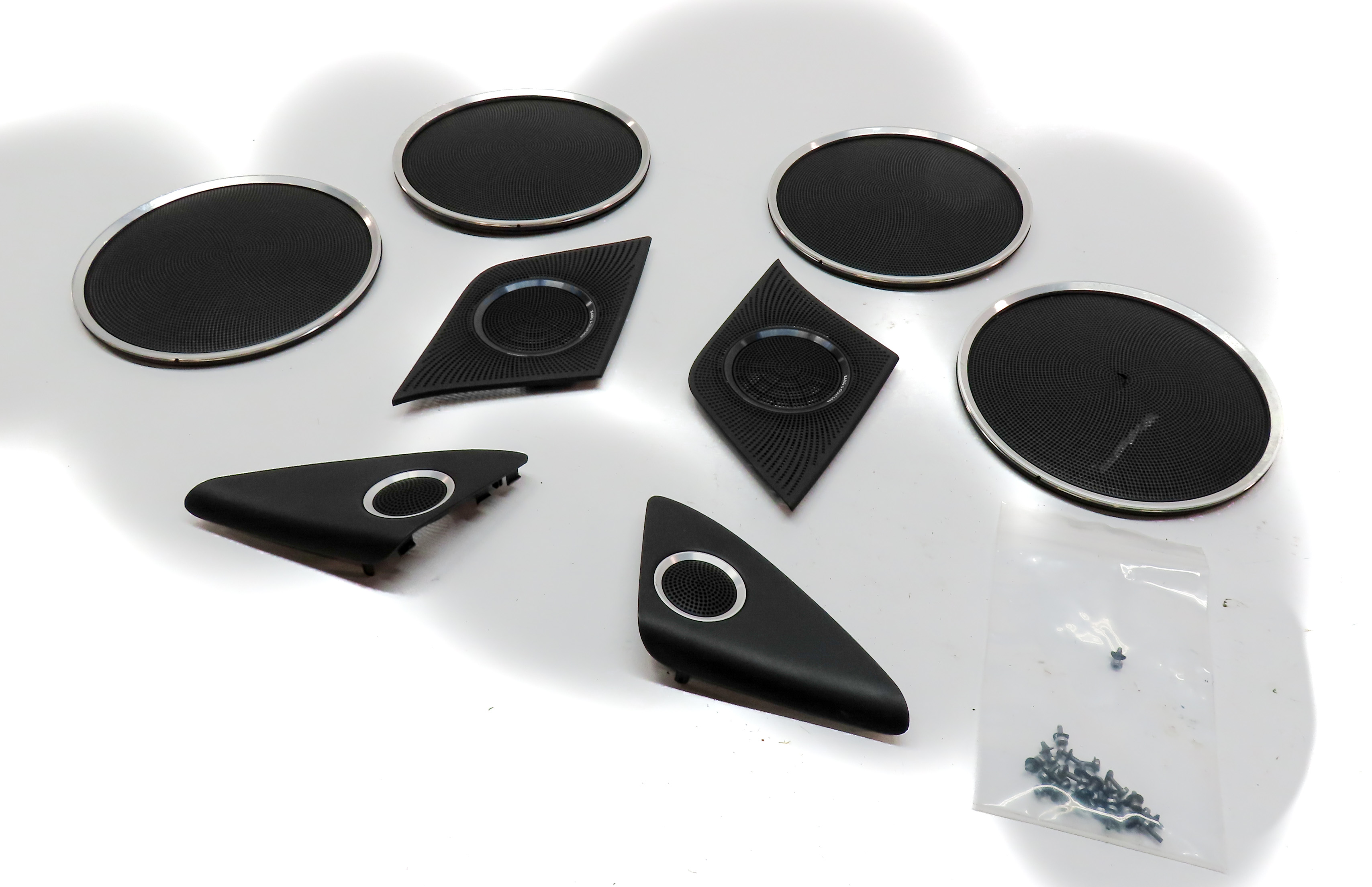 2013 AUDI Q5 (B8 8R) BANG & OLUFSEN SOUND SYSTEM SPEAKER GRILLE COVER SET/8 — exact item pictured
